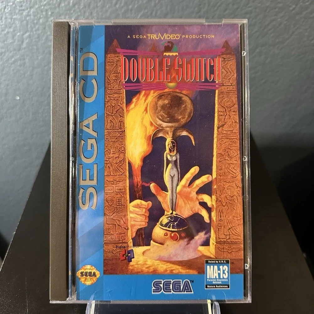 Double Switch (Sega CD, 1993) CIB Complete in Case w/ Manual & Foam Exc. Cond.